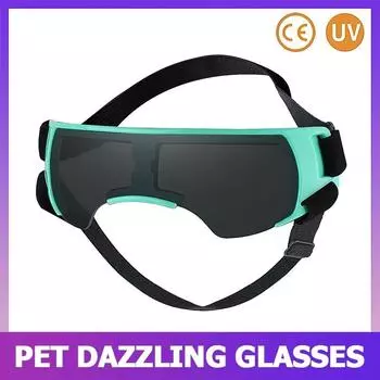 Солнцезащитные очки Cool Pets Ветрозащитные очки с защитой от ультрафиолета Мягкая оправа Регулируемые ремешки Очки для маленьких/средних собак Защита глаз на открытом воздухе чёрный