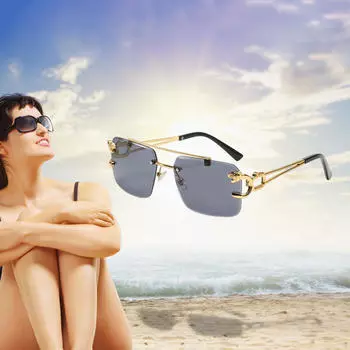 Солнцезащитные очки Cut Edge для мужчин, трендовые женские очки без оправы black gray