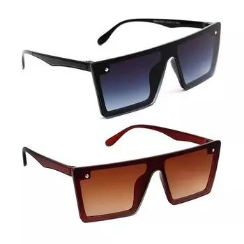 Солнцезащитные очки Dervin Flat Design Rectangular для мужчин и женщин - Combo Pack