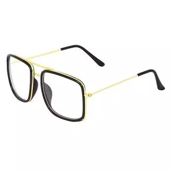 Солнцезащитные очки Dervin Men Square с прозрачной оправой и прозрачными линзами (большой) - Пакет из 1