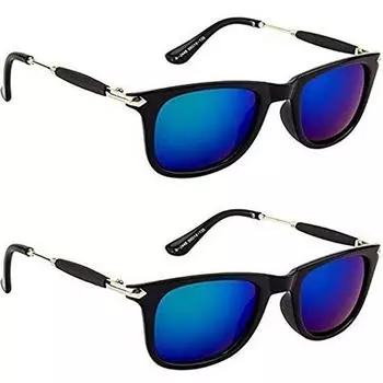 Солнцезащитные очки Dervin Unisex Rectangular, упаковка из 2 шт. (синий)