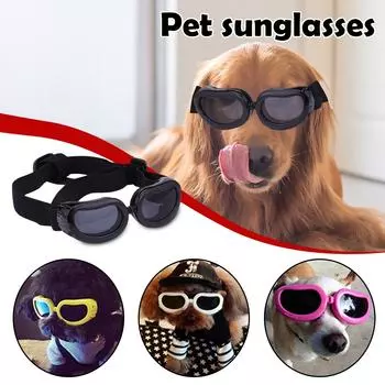 Солнцезащитные очки для домашних животных, защитные очки от ультрафиолета, очки с ремешками One size розовый