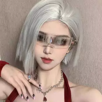 Солнцезащитные очки для фотосъемки на Хэллоуин, футуристические солнцезащитные очки в стиле «научная фантастика», очки в стиле «хип-хоп», повязки на глаза для мужчин и женщин в ночном клубе