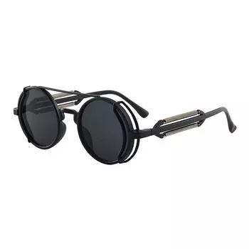 Солнцезащитные очки для ПК Steam Cyberpunk Double Spring Leg Glasses Trend Sunglasses Round