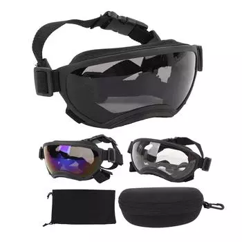 Солнцезащитные очки для собак, ветрозащитные, ТПУ, эластичная оправа, анти-УФ, защитные очки для собак, домашних животных Transparent Lens