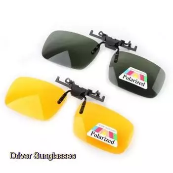 Солнцезащитные очки для водителя с поляризацией, откидные, для дневного и ночного видения, сверхлегкие, с застежкой, UV400, очки для улицы, унисекс
