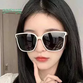 Солнцезащитные очки для взрослых в квадратной ретро-оправе в большой оправе — ультралегкие, классические, с защитой от ультрафиолета, унисекс, идеальны для отпуска Grey