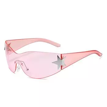 Солнцезащитные очки для женщин, винтажные панк-очки для мужчин, солнцезащитные очки в стиле ретро без оправы, зеркальные линзы, очки для велоспорта, очки UV400