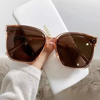 Солнцезащитные очки Douyin s Same Style, солнцезащитные очки в корейском стиле, мужские и женские Интернет-модные поляризационные очки знаменитостей в большой оправе