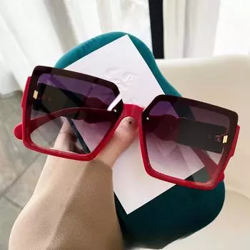 Солнцезащитные очки Douyin в квадратной большой оправе, солнцезащитные очки европейского и американского модного тренда, устойчивые к ультрафиолетовому излучению