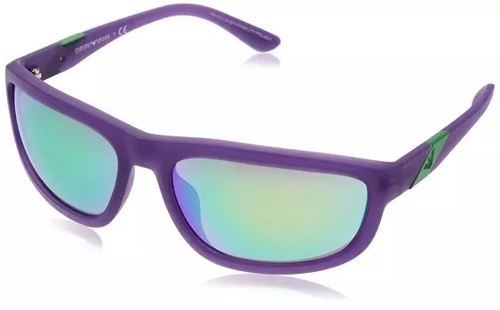 Солнцезащитные очки EA4183U Матовый фиолетовый Зеленая зеркальная линза 64 [Emporio Armani] Опал/Серый