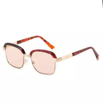 Солнцезащитные очки Eyebrow Large Frame Retro Driver Glass Glass Stone Mirror