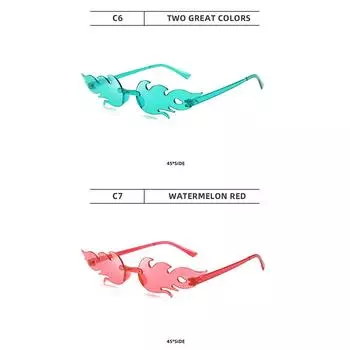 Солнцезащитные очки Flame Универсальные зеркальные очки Солнцезащитные очки Портативные конфетного цвета