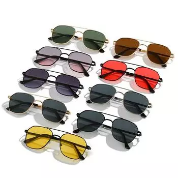 Солнцезащитные очки Foreign Trade Same Персонализированные модные очки Мужские металлические солнцезащитные очки