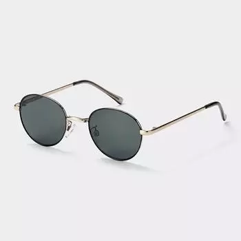 Солнцезащитные очки GU by Uniqlo в круглой металлической огранке с УФ-защитой