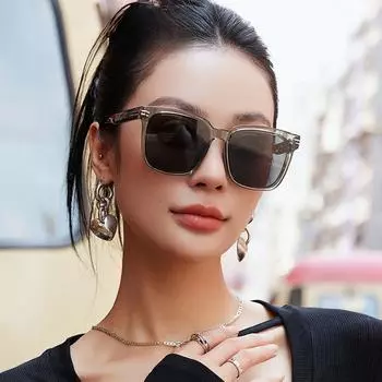 Солнцезащитные очки из нейлона с защитой от ультрафиолета, солнцезащитные очки в большой оправе