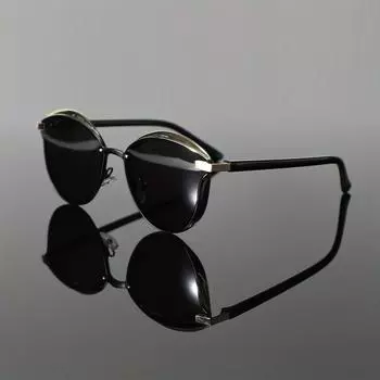 Солнцезащитные очки «кошачий глаз» для мужчин — антибликовое покрытие из поликарбоната, металлическая оправа, винтажный стиль для походов, вечеринок, путешествий — мода