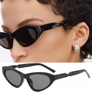 Солнцезащитные очки «кошачий глаз» Летние модные очки в маленькой оправе Стильные очки с резьбой Солнцезащитные очки для активного отдыха Мужские и женские индивидуальные очки для уличной стрельбы