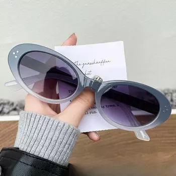 Солнцезащитные очки «кошачий глаз» в круглой маленькой оправе Xiaohongshu, модные женские солнцезащитные очки европейской и американской моды в Интернете, знаменитости