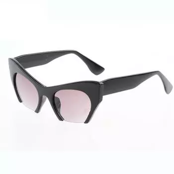 Солнцезащитные очки «кошачий глаз», винтажные женские брендовые дизайнерские полуободковые модные солнцезащитные очки