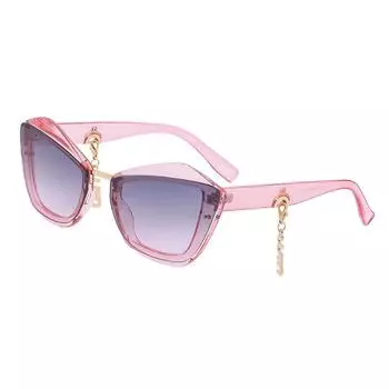 Солнцезащитные очки «кошачий глаз» женские, ожерелье с подвеской в виде ветра, солнцезащитные очки женские, тренд