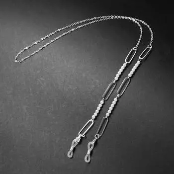 Солнцезащитные очки маскирующие цепочки для женщин акриловые жемчужные хрустальные цепочки для очков стеклянный шнурок 2024 новые модные ювелирные изделия оптом жёлтый