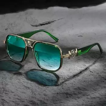Солнцезащитные очки Medusa с украшением на голове для мужчин и женщин, классические металлические солнцезащитные очки со средним лучом, защита от ультрафиолета