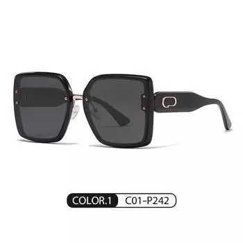 Солнцезащитные очки Модные поляризационные солнцезащитные очки в квадратной оправе Европейские и американские интернет-знаменитости Уличные фотографии Сверхлегкие солнцезащитные очки TR UV400