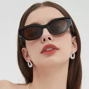 Солнцезащитные очки, новинка, модные солнцезащитные очки в маленькой оправе с принтом в стиле хип-хоп, Spicy Girl Sweet Cool, уличные фото 2023 года