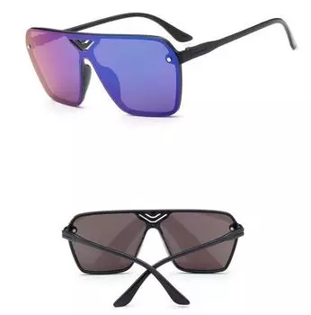 Солнцезащитные очки Oversized Triangle Resin UV400 Beach Fashion Unisex Outdoor Rimless Unique серебряный