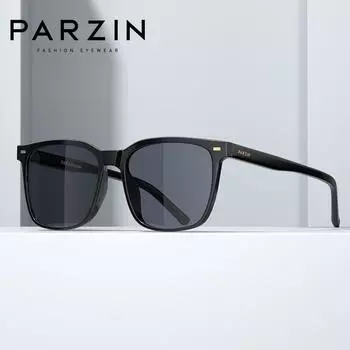 Солнцезащитные очки PARZIN для женщин, винтажные поляризационные мужские солнцезащитные очки с защитой от ультрафиолета, женские оттенки 92123 чёрный