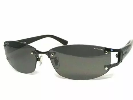 Солнцезащитные очки Police Polarized POLICE SPLC60J 530P 59 с защитой от ультрафиолета, без оправы, двухточечная японская модель 2021 года, овальная титановая комбинированная оправа
