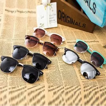 Солнцезащитные очки Поляризованные винтажные рисовые ногти Высокое качество UV400 для мужчин и женщин Полуоправа унисекс очки ручной работы