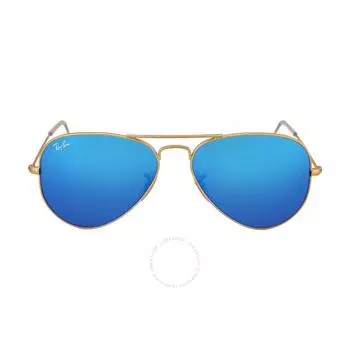 Солнцезащитные очки Ray Ban Aviator Flash Blue Flash Aviator унисекс RB3025 112 17 55