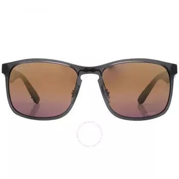 Солнцезащитные очки Ray Ban фиолетовые зеркальные золотые поляризованные квадратные мужские солнцезащитные очки RB4264 876 6B 58