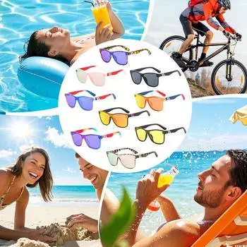 Солнцезащитные очки Real Film с защитой от ультрафиолета, солнцезащитные очки для вождения и езды на велосипеде, подходят как мужчинам, так и женщинам One Size