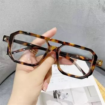 Солнцезащитные очки Retro UV 400 Leopard Street Wear для женщин, солнцезащитные очки с двойной перемычкой для мужчин