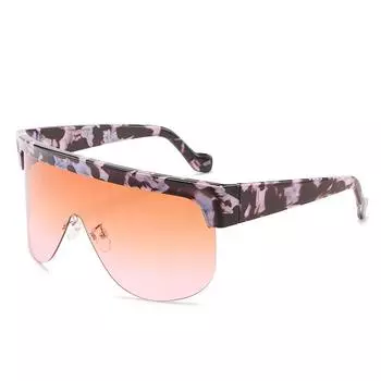 Солнцезащитные очки с большой оправой, персонализированные интегрированные очки-маски, защитные солнцезащитные очки с узором New product