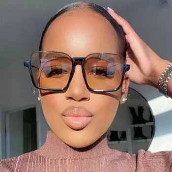 Солнцезащитные очки с большой оправой в двойной оправе, квадратные солнцезащитные очки с металлической половинной оправой, женские очки для уличной фотосъемки знаменитостей из Интернета