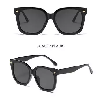 Солнцезащитные очки с четырьмя лепестками клевера в квадратной оправе для мужчин, европейские и американские модные женские солнцезащитные очки с защитой от ультрафиолета в уличном стиле