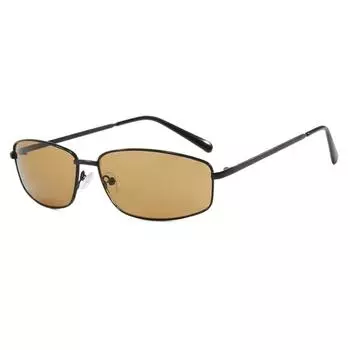 Солнцезащитные очки с металлической оправой UV400 Оттенки Очки Винтажные квадратные солнцезащитные очки Унисекс черный коричневый