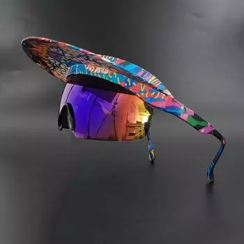 Солнцезащитные очки с полями UV400 для мужчин и женщин, 2023, очки для шоссейного велосипеда, мужские и женские велосипедные очки, MTB, спортивные очки, линзы для глаз