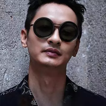 Солнцезащитные очки с регулируемым фильтром нейтральной плотности, 1-9 передач для комфорта, прозрачные поляризованные круглые очки с защитой от синего света для путешествий и фотосъемки на открытом воздухе чёрный