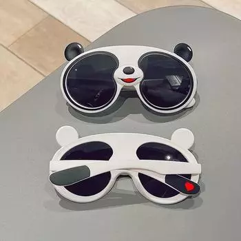 Солнцезащитные очки с рисунком панды, детские поляризационные солнцезащитные очки для мальчиков и девочек, милые силиконовые солнцезащитные очки для детей