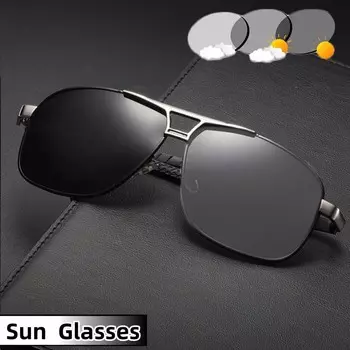 Солнцезащитные очки с защитой от ультрафиолета для использования вне помещений Дневные и ночные очки двойного назначения Поляризованные солнцезащитные очки Фотохромные очки для вождения AS PICTURE