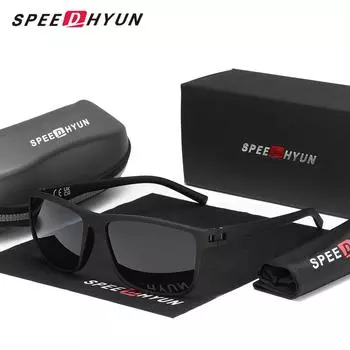 Солнцезащитные очки SPEEDHYUN с антибликовым покрытием, матовый черный металл чёрный