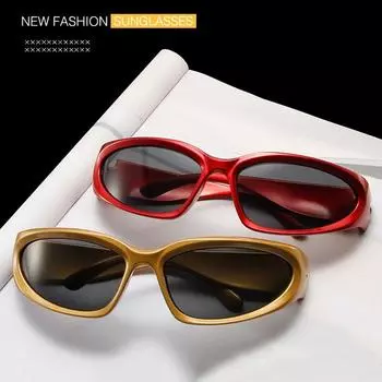 Солнцезащитные очки Спортивные унисекс Модные панк-очки Солнцезащитные очки Мужские уличные индивидуальные женские очки Ручная работа glasses cloth random color