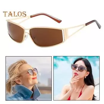 Солнцезащитные очки унисекс, блокирующие синий свет, хорошая стабильность, ненагруженная защита глаз, панк, анти-УФ, декоративная опора для фото, прочный шарнир, аксессуары для ношения глаз светло-коричневого