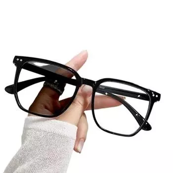 Солнцезащитные очки унисекс больших размеров, ретро, меняющие цвет линзы из ПК, с защитой от УФ-лучей, солнечный свет, пляжные очки для отпуска, уличные очки чёрный