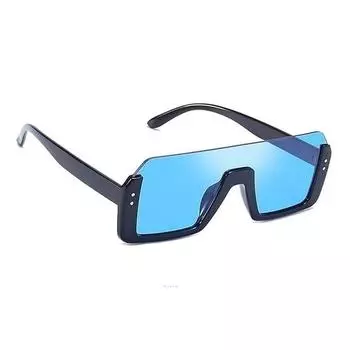 Солнцезащитные очки унисекс Dervin Square Half Rim, вдохновленные солнцезащитными очками Шахида Капура и Сахила Кхана (Зеркало синее) - Пакет из 1